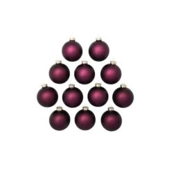 Whitehurst 12ct. 2.75" Matte Glass Ball Ornaments Purple Matte -Michaels X-Mas Decor D385082S 12