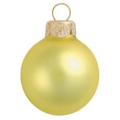 Whitehurst 40ct. 1.5" Matte Glass Christmas Ornaments Yellow