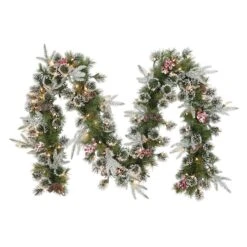 9ft. Pre-Lit Pinecones & Red Berries Garland -Michaels X-Mas Decor D393385S 1