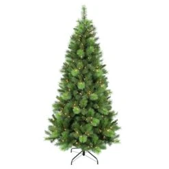 6.5ft. Pre-Lit Adirondack Pine Artificial Christmas Tree, Clear Lights -Michaels X-Mas Decor D393412S 1 1