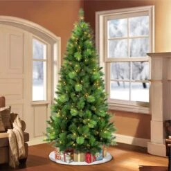 6.5ft. Pre-Lit Adirondack Pine Artificial Christmas Tree, Clear Lights -Michaels X-Mas Decor D393412S 3