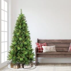 6.5ft. Pre-Lit Adirondack Pine Artificial Christmas Tree, Clear Lights -Michaels X-Mas Decor D393412S 4