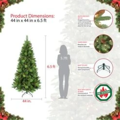 6.5ft. Pre-Lit Adirondack Pine Artificial Christmas Tree, Clear Lights -Michaels X-Mas Decor D393412S 6