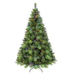 7.5ft. Pre-Lit Adirondack Artificial Christmas Tree, Multicolor LED Lights -Michaels X-Mas Decor D393414S 12