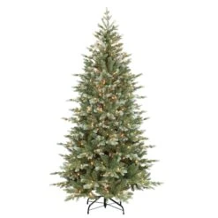6.5ft. Pre-Lit Slim Colorado Blue Spruce Artificial Christmas Tree, Clear Lights 9 6.5ft. Pre-Lit Slim Colorado Blue Spruce Artificial Christmas Tree, Clear Lights -Michaels X-Mas Decor D393429S 1 1
