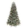 7.5ft. Pre-Lit Flocked Halifax Fir Artificial Christmas Tree, Clear Lights -Michaels X-Mas Decor D393461S 1