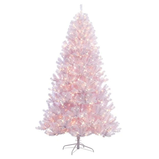 6.5ft. Pre-Lit White Northern Fir Artificial Christmas Tree, Clear Lights 4 6.5ft. Pre-Lit White Northern Fir Artificial Christmas Tree, Clear Lights - Image 2