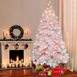 6.5ft. Pre-Lit White Northern Fir Artificial Christmas Tree, Clear Lights 11 6.5ft. Pre-Lit White Northern Fir Artificial Christmas Tree, Clear Lights -Michaels X-Mas Decor D393470S 3