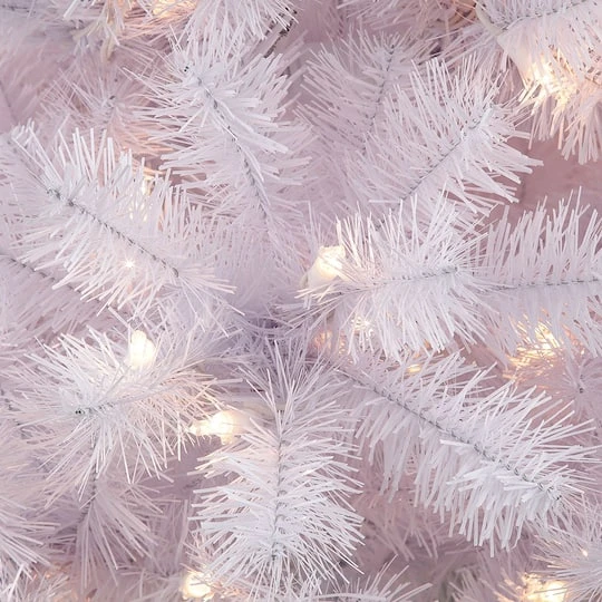7.5ft. Pre-Lit White Pencil Northern Fir Artificial Christmas Tree, Clear Lights 5 7.5ft. Pre-Lit White Pencil Northern Fir Artificial Christmas Tree, Clear Lights - Image 3