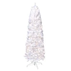 6.5ft. Pre-Lit White Pencil Northern Fir Artificial Christmas Tree, White Lights -Michaels X-Mas Decor D393474S 1 1