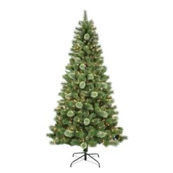 7.5ft. Pre-Lit Western Pine Artificial Christmas Tree, Clear Lights -Michaels X-Mas Decor D393492S 1 1