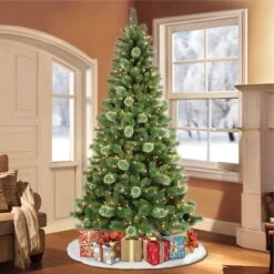 7.5ft. Pre-Lit Western Pine Artificial Christmas Tree, Clear Lights -Michaels X-Mas Decor D393492S 3