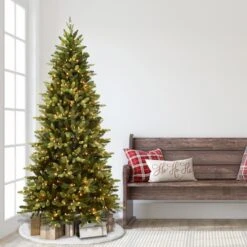 7.5ft. Pre-Lit Slim Westford Spruce Artificial Christmas Tree, Clear Lights -Michaels X-Mas Decor D393496S 3