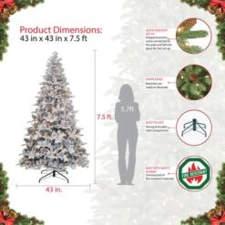 7.5ft. Pre-Lit Slim Westford Spruce Artificial Christmas Tree, Clear Lights -Michaels X-Mas Decor D393496S 5