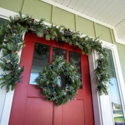 Village Lighting 24" Rustic White Berry Wreath -Michaels X-Mas Decor D403196S 4