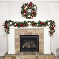 Village Lighting 30" Pre-Lit Nordic Christmas Wreath, Red & Clear LED Lights 18 Village Lighting 30" Pre-Lit Nordic Christmas Wreath, Red & Clear LED Lights -Michaels X-Mas Decor D403205S 12
