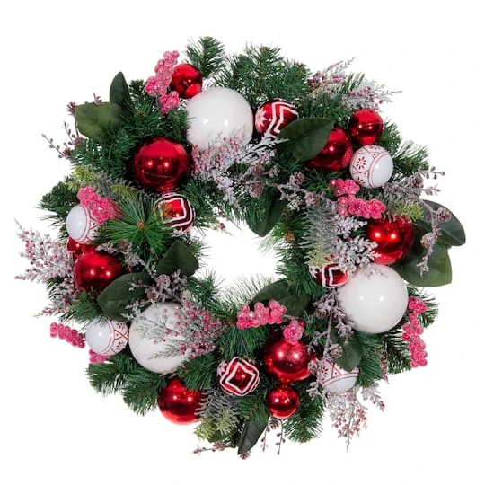 Village Lighting 24" Nordic Wreath 4 Village Lighting 24" Nordic Wreath - Image 2