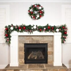 Village Lighting 24" Nordic Wreath 12 Village Lighting 24" Nordic Wreath -Michaels X-Mas Decor D403206S 8
