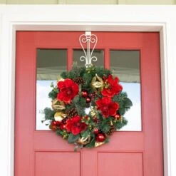 Village Lighting 24" Red Magnolia Wreath -Michaels X-Mas Decor D403212S 2