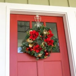 Village Lighting 24" Red Magnolia Wreath -Michaels X-Mas Decor D403212S 3