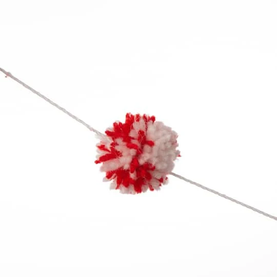 Glitzhome® 6ft. Red & White Fabric Christmas Gnome Garland, 2ct. 10 Glitzhome® 6ft. Red & White Fabric Christmas Gnome Garland, 2ct. - Image 8