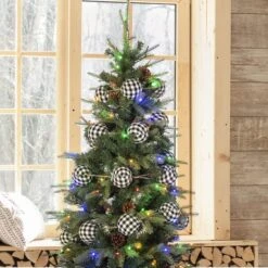 Glitzhome® 6ft. Black & White Plaid Fabric Garland, 2ct. -Michaels X-Mas Decor D445246S 3