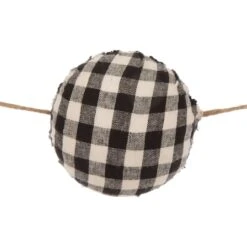 Glitzhome® 6ft. Black & White Plaid Fabric Garland, 2ct. -Michaels X-Mas Decor D445246S 4