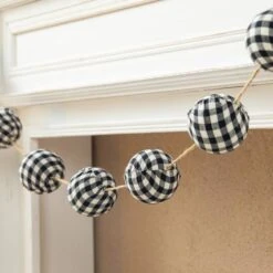 Glitzhome® 6ft. Black & White Plaid Fabric Garland, 2ct. -Michaels X-Mas Decor D445246S 8