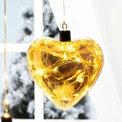 Glitzhome® 26" LED Glass Heart Wall Décor, Set Of 3 13 Glitzhome® 26" LED Glass Heart Wall Décor, Set Of 3 -Michaels X-Mas Decor D446054S 3