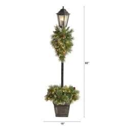 5ft. Pre-Lit LED Holiday Decorated Lamp Post With Faux Greenery In Decorative Container 15 5ft. Pre-Lit LED Holiday Decorated Lamp Post With Faux Greenery In Decorative Container -Michaels X-Mas Decor D478687S 2