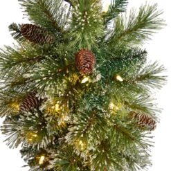 5ft. Pre-Lit LED Holiday Decorated Lamp Post With Faux Greenery In Decorative Container 17 5ft. Pre-Lit LED Holiday Decorated Lamp Post With Faux Greenery In Decorative Container -Michaels X-Mas Decor D478687S 4