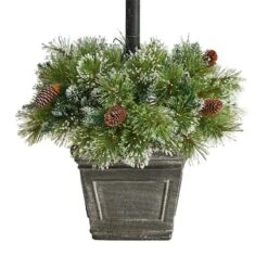 5ft. Pre-Lit LED Holiday Decorated Lamp Post With Faux Greenery In Decorative Container 19 5ft. Pre-Lit LED Holiday Decorated Lamp Post With Faux Greenery In Decorative Container -Michaels X-Mas Decor D478687S 6