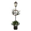 5ft. Pre-lit LED Holiday Decorated Lamp Post With Greenery In Decorative Planter -Michaels X-Mas Decor D478688S 1