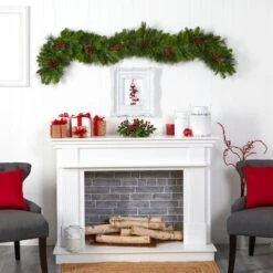 6ft. Pre-Lit LED Colorado Fir Christmas Garland With Berries & Pinecones 17 6ft. Pre-Lit LED Colorado Fir Christmas Garland With Berries & Pinecones -Michaels X-Mas Decor D478767S 7