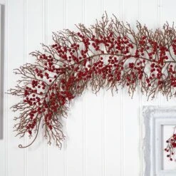 6ft. Red Berry Christmas Garland -Michaels X-Mas Decor D478768S 5
