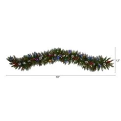 6ft. Pre-Lit LED Snow Tipped Extra Wide Christmas Garland With Pinecones & Berries 12 6ft. Pre-Lit LED Snow Tipped Extra Wide Christmas Garland With Pinecones & Berries -Michaels X-Mas Decor D478771S 2