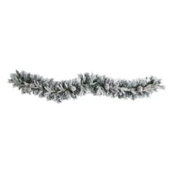 6ft. Pre-Lit LED Flocked Christmas Garland With Pinecones -Michaels X-Mas Decor D478773S 3