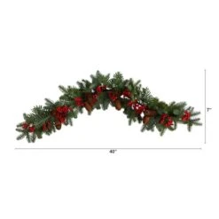 3ft. Pines, Red Berries & Pinecones Christmas Garland -Michaels X-Mas Decor D478776S 2