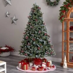 7.5ft. Pre-Lit Snow Tipped Aspen Spruce Artificial Christmas Tree, White LED Lights -Michaels X-Mas Decor D478784S 8