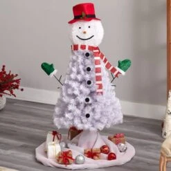 4ft. Unlit Snowman Artificial Christmas Tree 9 4ft. Unlit Snowman Artificial Christmas Tree -Michaels X-Mas Decor D478791S 3