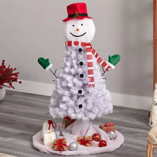 4ft. Unlit Snowman Artificial Christmas Tree 5 4ft. Unlit Snowman Artificial Christmas Tree - Image 3