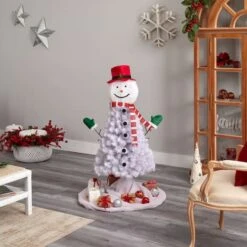 4ft. Unlit Snowman Artificial Christmas Tree 11 4ft. Unlit Snowman Artificial Christmas Tree -Michaels X-Mas Decor D478791S 4