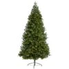 8ft. Pre-Lit Grand Teton Spruce Flat Back Artificial Christmas Tree, Warm White LED Lights -Michaels X-Mas Decor D478798S 1