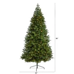 8ft. Pre-Lit Grand Teton Spruce Flat Back Artificial Christmas Tree, Warm White LED Lights 23 8ft. Pre-Lit Grand Teton Spruce Flat Back Artificial Christmas Tree, Warm White LED Lights -Michaels X-Mas Decor D478798S 2