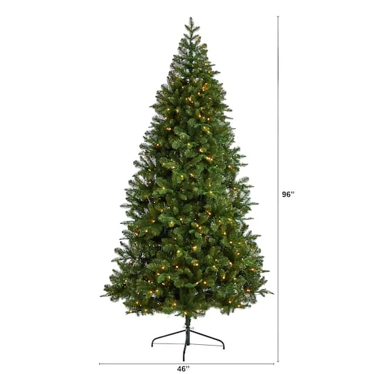 8ft. Pre-Lit Grand Teton Spruce Flat Back Artificial Christmas Tree, Warm White LED Lights 12 8ft. Pre-Lit Grand Teton Spruce Flat Back Artificial Christmas Tree, Warm White LED Lights - Image 10