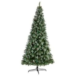 10ft. Pre-Lit Frosted Swiss Pine Artificial Christmas Tree With Berries, Clear LED Lights 16 10ft. Pre-Lit Frosted Swiss Pine Artificial Christmas Tree With Berries, Clear LED Lights -Michaels X-Mas Decor D478801S 3