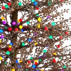 6ft. Pre-Lit Frosted Berry Twig Artificial Christmas Tree, Multicolor Gum Ball LED Lights -Michaels X-Mas Decor D478807S 4