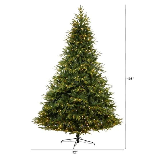9ft. Pre-Lit Colorado Mountain Fir Natural Look Artificial Christmas Tree, White LED Lights 10 9ft. Pre-Lit Colorado Mountain Fir Natural Look Artificial Christmas Tree, White LED Lights - Image 8