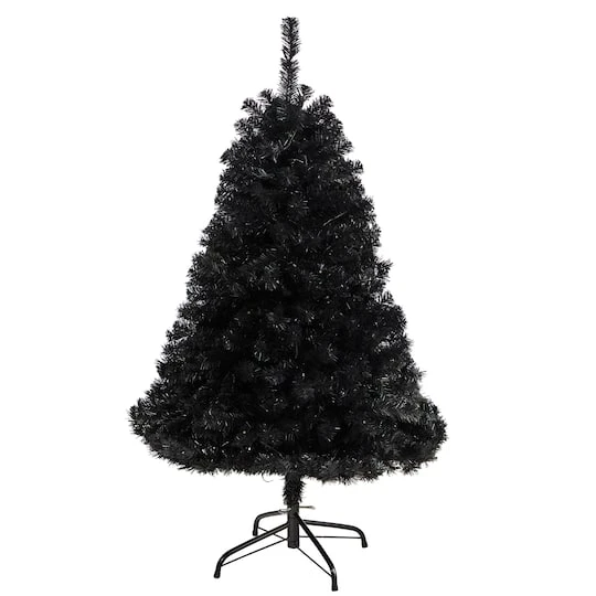 4ft. Pre-Lit Black Artificial Christmas Tree, Clear LED Lights 6 4ft. Pre-Lit Black Artificial Christmas Tree, Clear LED Lights - Image 4