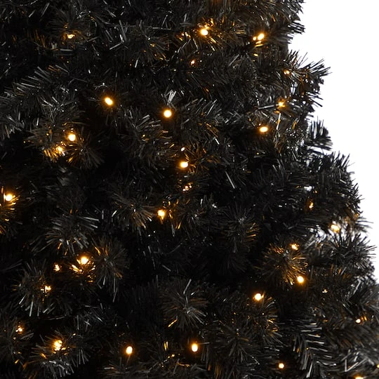 4ft. Pre-Lit Black Artificial Christmas Tree, Clear LED Lights 7 4ft. Pre-Lit Black Artificial Christmas Tree, Clear LED Lights - Image 5